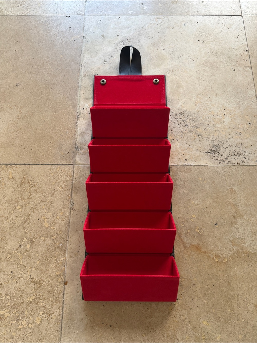 Red Hanging Multi-Tier Organizer with Loop